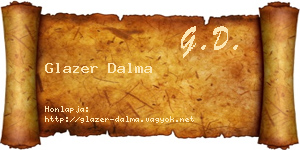 Glazer Dalma névjegykártya